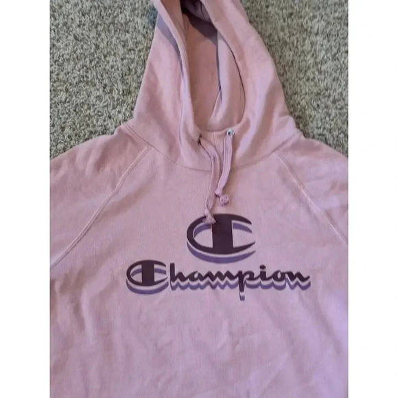 Champion Hoodie/Sweatshirt, Pink, Size Medium - Picture 5 of 7